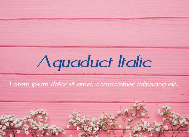 Aquaduct Italic example